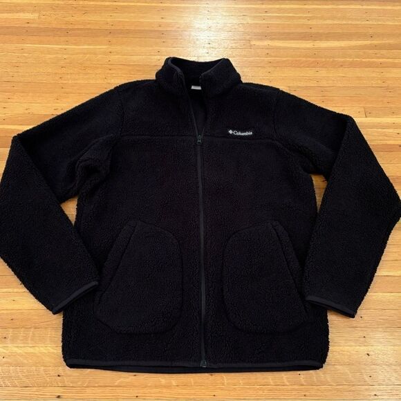 Columbia Sportwear Rugged Ridge II Sherpa Fleece Black Zip Up Jacket - Picture 1 of 6